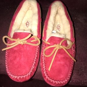 Red ugg slippers